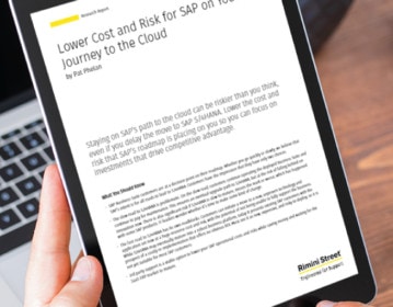 Lower Cost and Risk for SAP on Your Journey to the Cloud