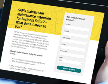 SAP’s mainstream maintenance extension for Business Suite 7 – What does it mean to you?