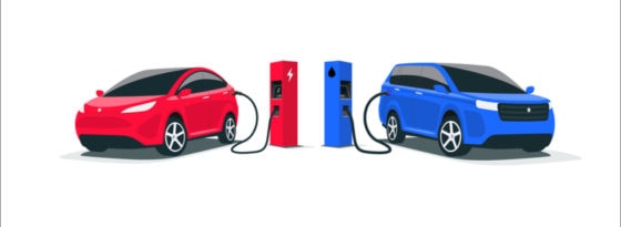 A pair of electric vehicles depict a comparison of the penalties and fees for early termination of the Cloud or SaaS subscription contract to backing out of a car lease.