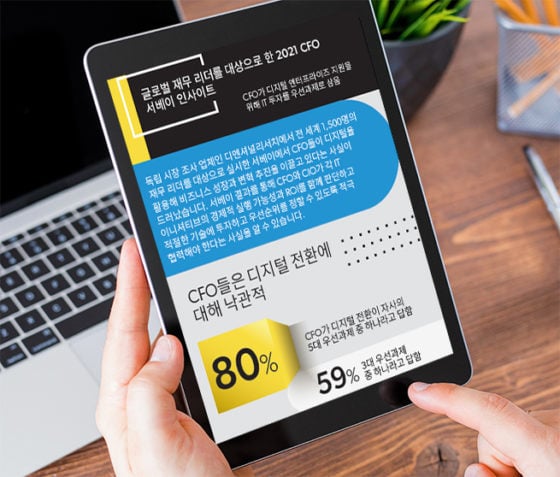 Infographic in a tablet
