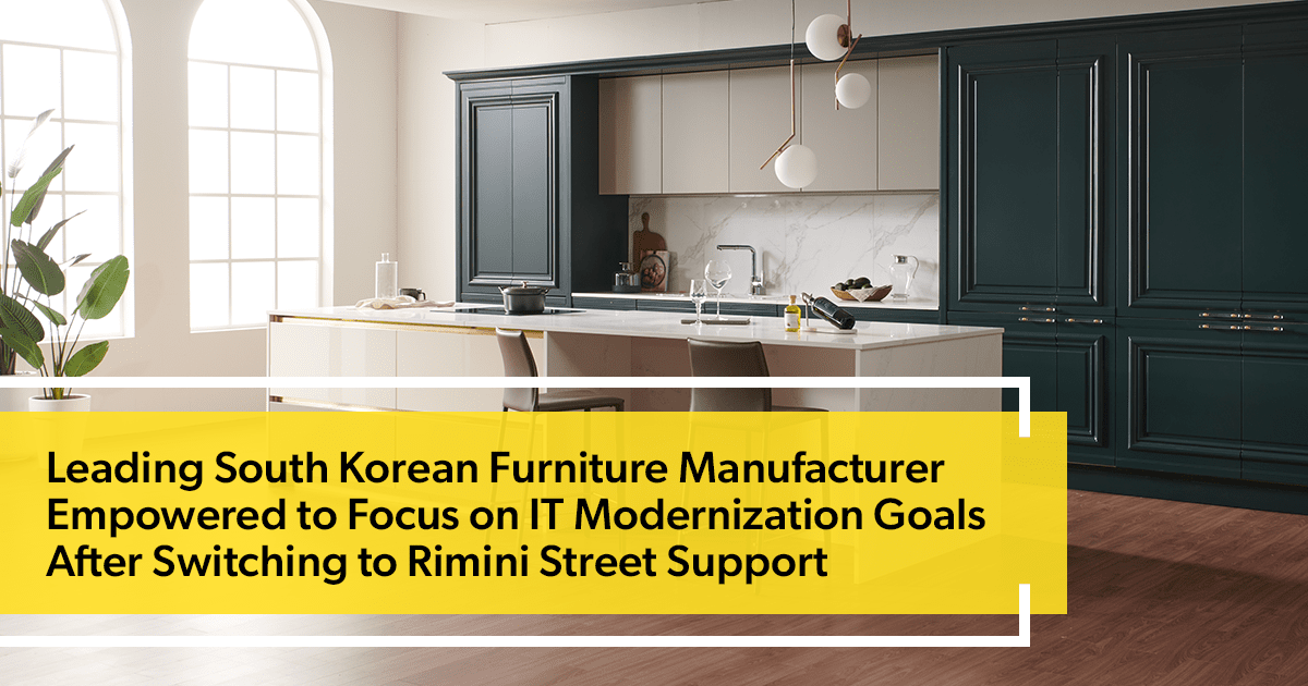 Leading South Korean Furniture Manufacturer Empowered to Focus on IT