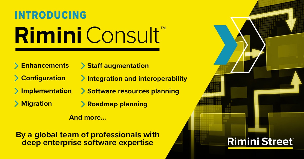 Rimini Street Launches Rimini Consult™ to Help Organizations Optimize