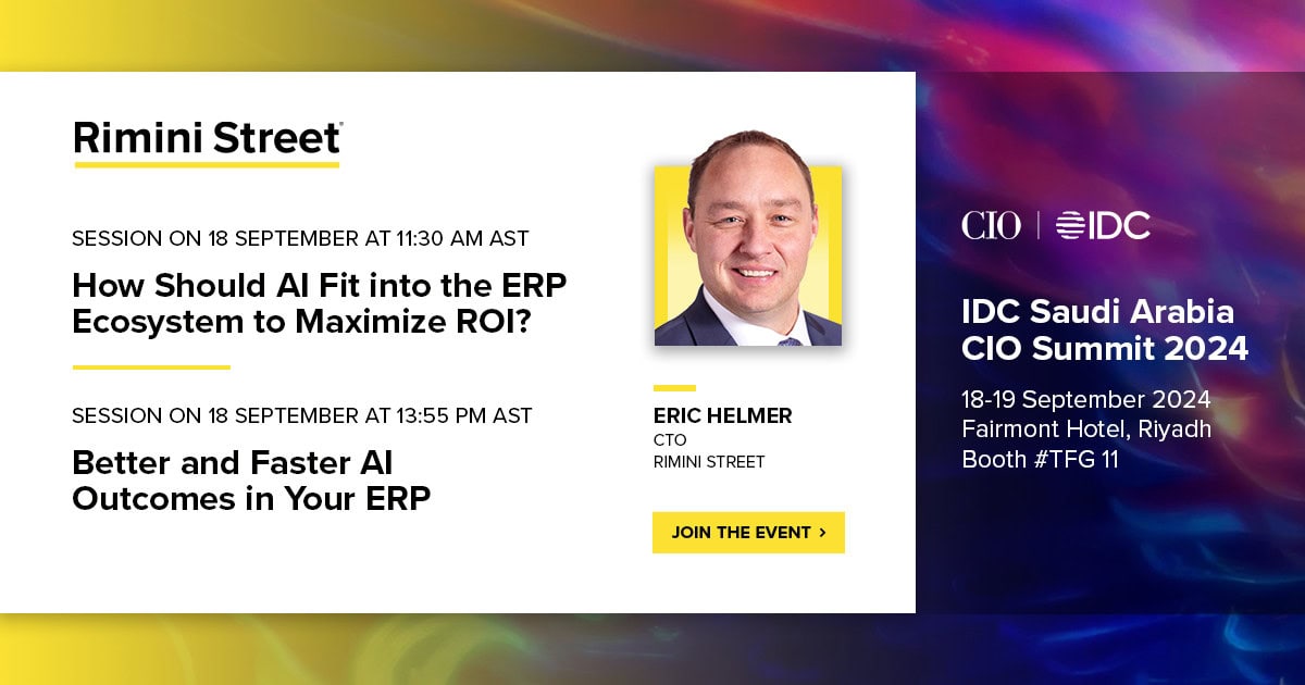IDC Saudi Arabia CIO SUMMIT 2024 Rimini Street