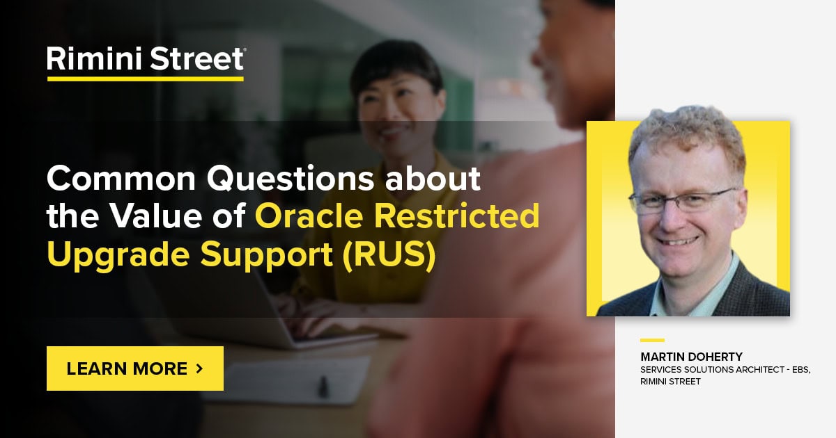 Questions about the Value of Oracle Market Driven Support