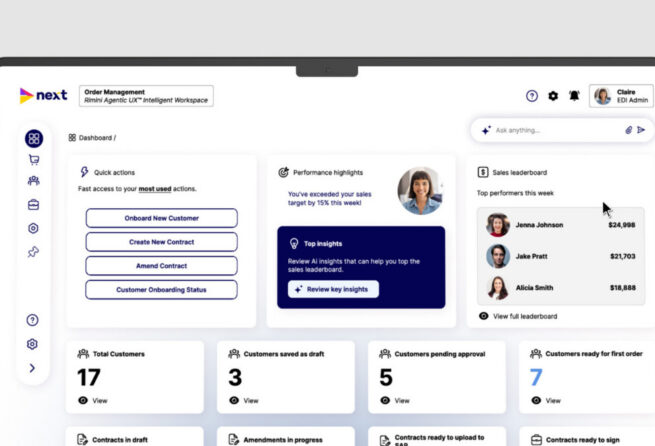 Rimini Agentic UX™ for Sales Enablement 