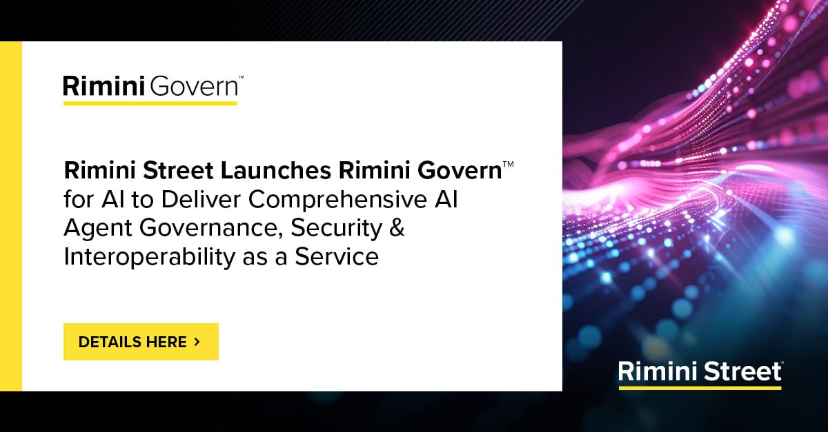 Photo: riministreet.com Rimini Street Launches Rimini Govern For AI Enterprise Solution