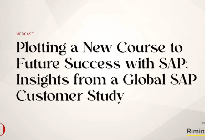 Plotting a New Course to Future Success with SAP 